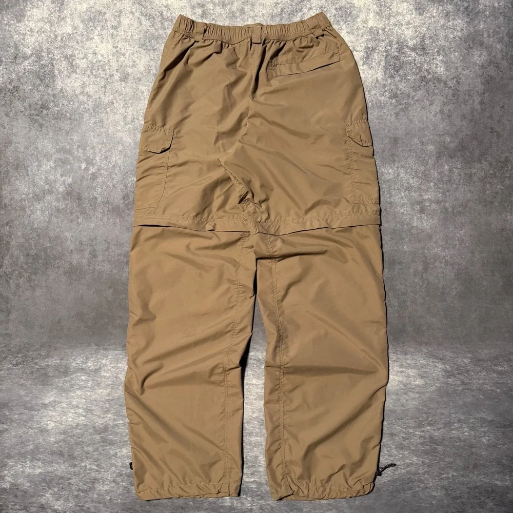 VTG North Face Summit Series Convertible Pants Large L Khaki Nylon Cargo Cinch